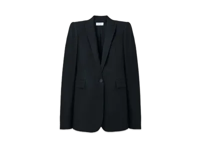 Alexander McQUEEN Stacked Shoulder Single-Breasted Jacket "Black"
