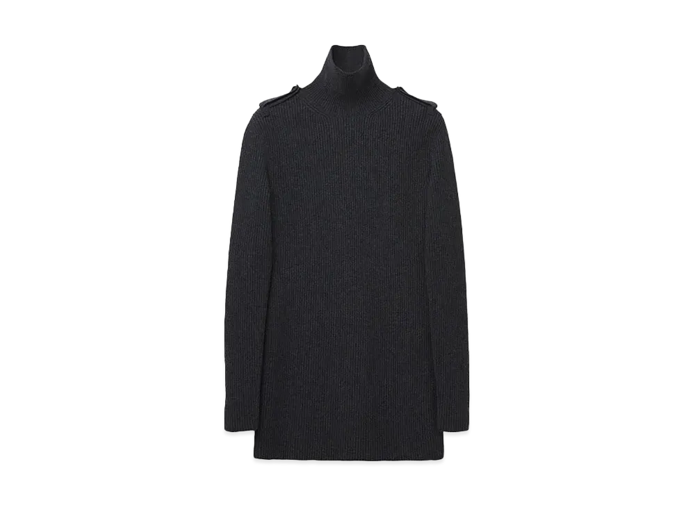 Alexander McQUEEN Ribbed Knit Mini Dress "Grey Melange"