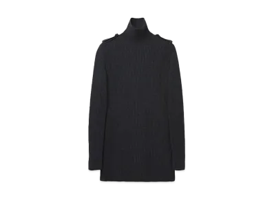 Alexander McQUEEN Ribbed Knit Mini Dress "Grey Melange"