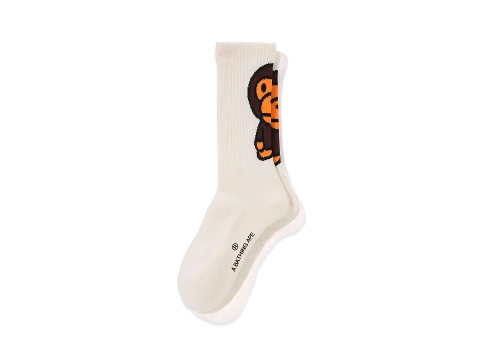 A BATHING APE Baby Milo Socks "White"