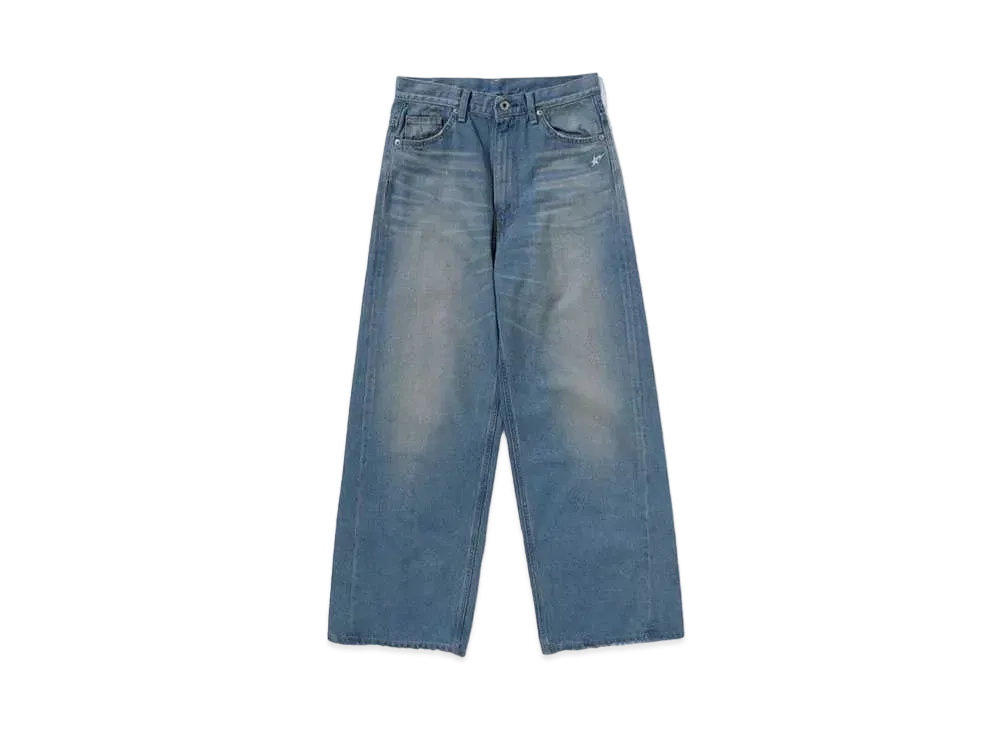 A BATHING APE Stone Washed Denim Pants "Lightindi"