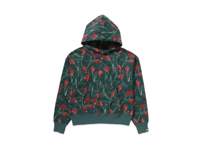 A BATHING APE Tulip Camo Oversized Pullover Hoodie "Green"