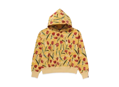A BATHING APE Tulip Camo Oversized Pullover Hoodie "Yellow"