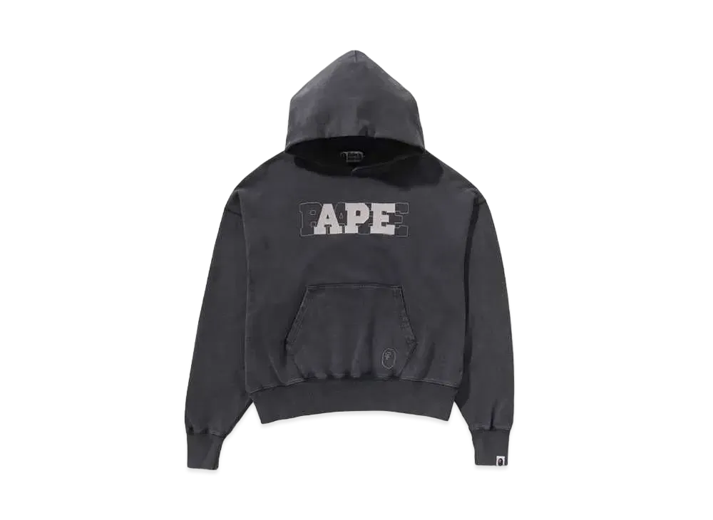 A BATHING APE Pigment Dyed Oversized Pullover Hoodie "Gray"