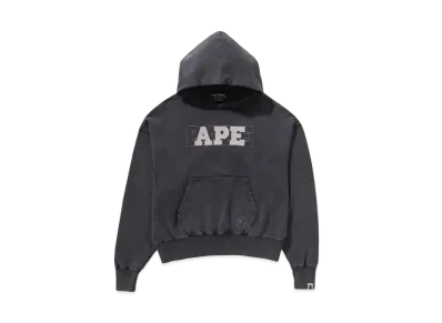 A BATHING APE Pigment Dyed Oversized Pullover Hoodie "Gray"