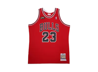 Mitchell&Ness NBA ROAD AUTHENTIC JERSEY BULLS 97-98 MICHAEL JORDAN "RED"