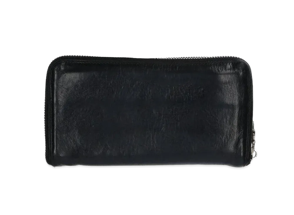 クロムハーツ レク エフ ジップ ウォレット プレイン "ブラック/シルバー"