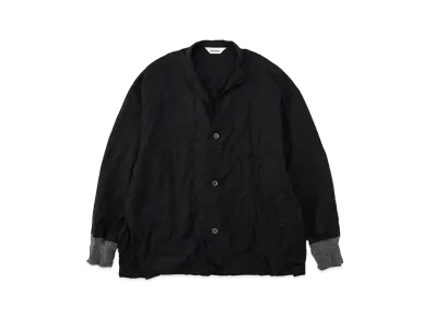 DIGAWEL Cuff Rib Shirt (Crease Finish) "Charcoal Gray"