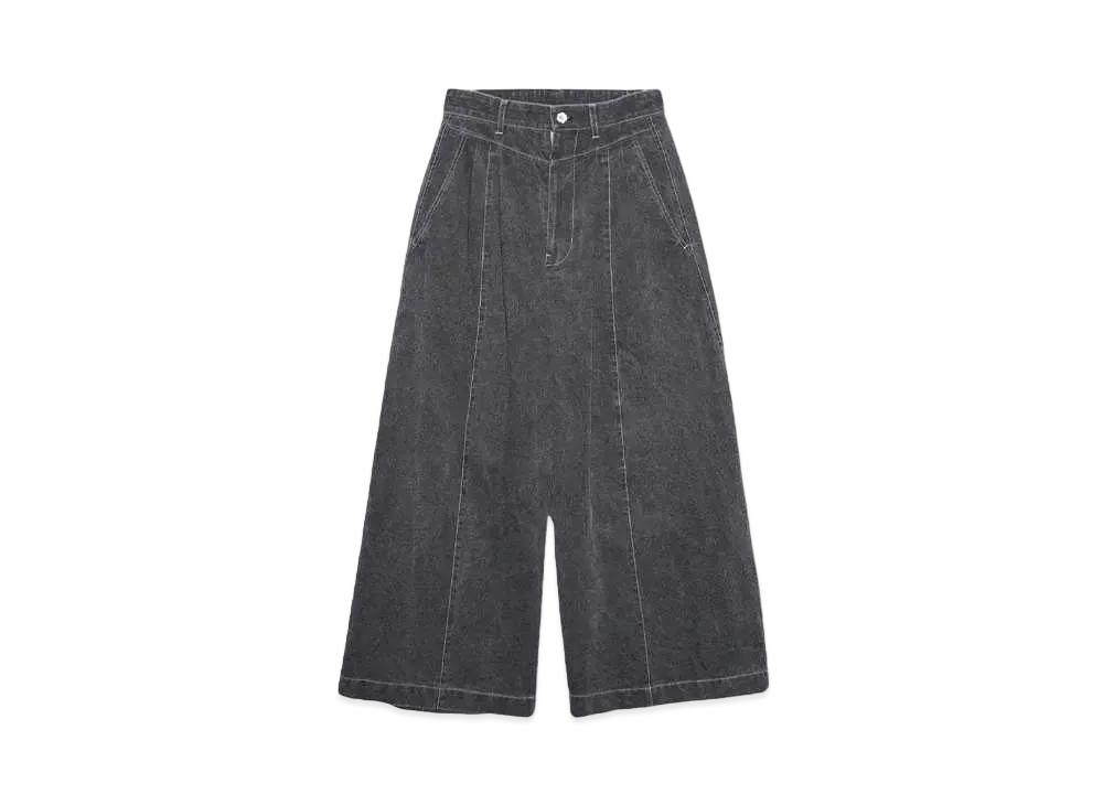 TAUPE WASHED DENIM BAGGY PANTS "BLACK"