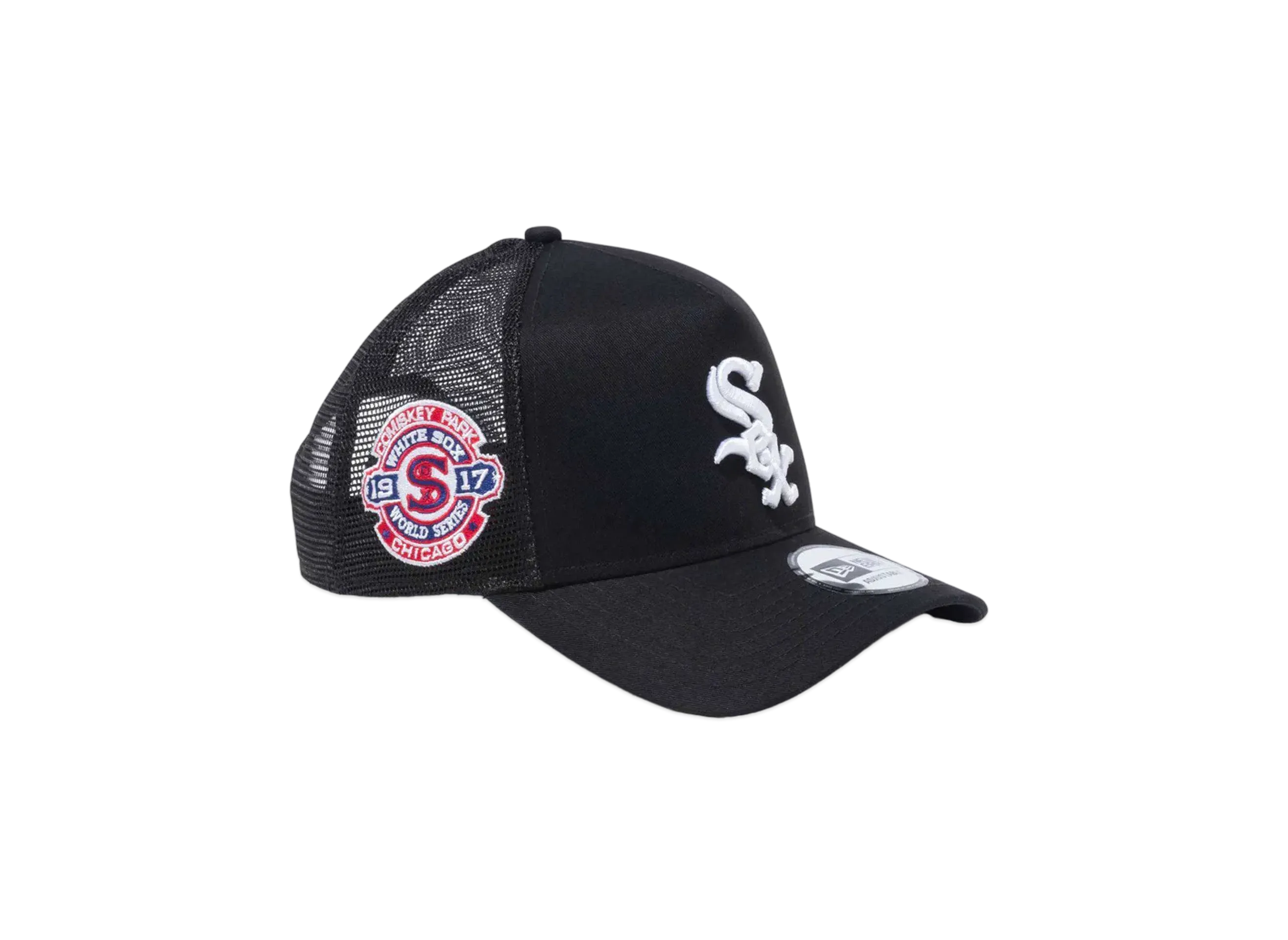 NEW ERA 9Forty A-Frame Tracker MLB Side Patch Chicago White Sox "Black"
