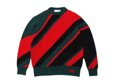 TOGA VIRILIS Regimental knit pullover "GREEN"