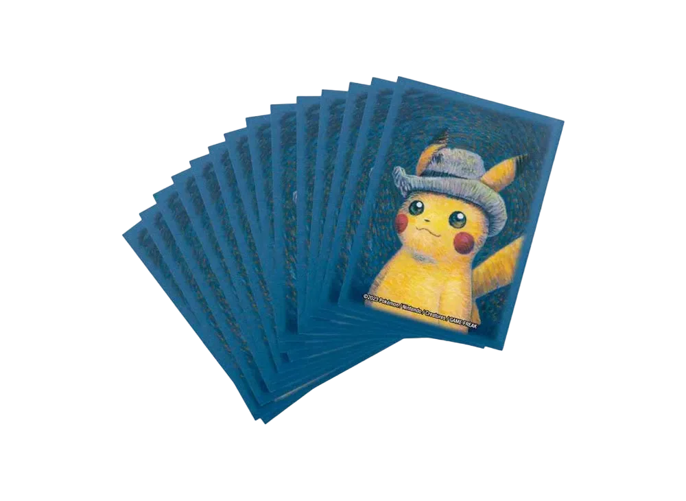 van gogh card sleeves Agu with Bandaged Ear Standard Size Usagi Draws boldly colored brushstrokes create a halo effect around the behatted Mouse Pokmon that draws the eye and gladdens the heart. Pokmon Center Van Gogh