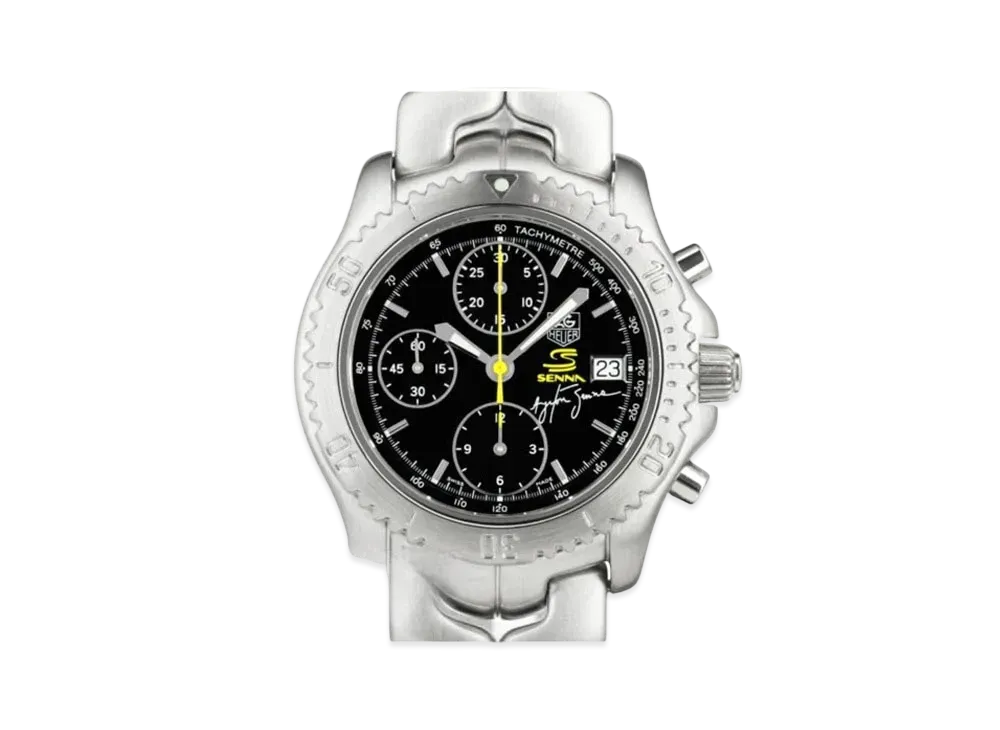 TAG Heuer Link Chronograph Ayrton Senna "Black/Stainless Steel"