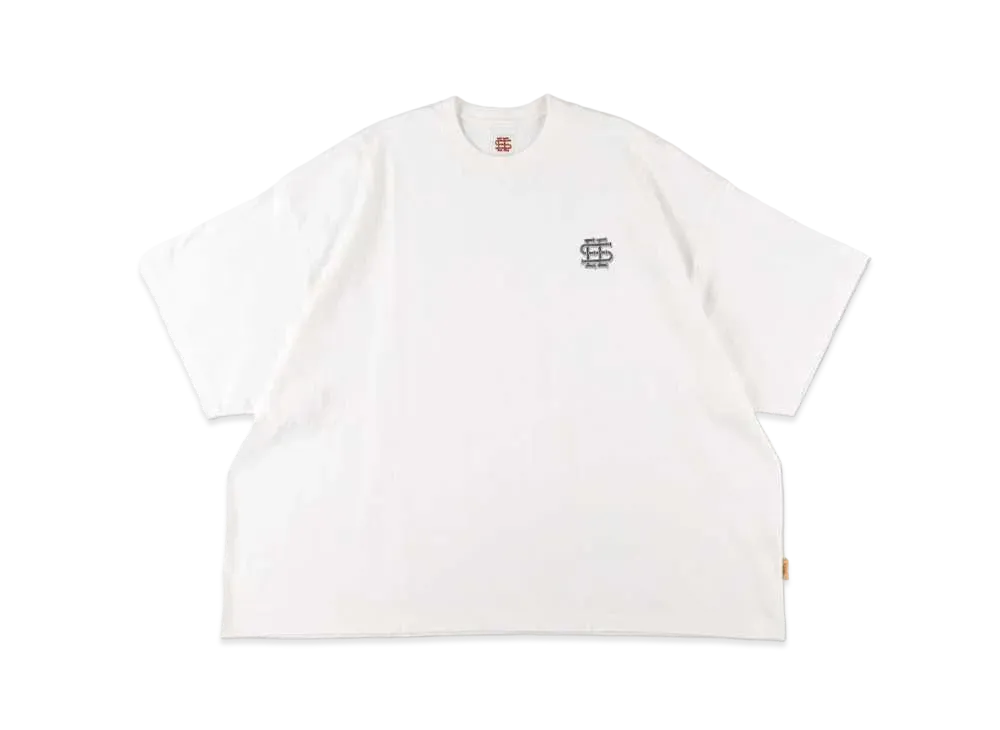 SEE SEE Super Big Flat Gritter Original Logo Tee "White"