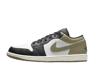 Nike Air Jordan 1 Low "Black/Medium Olive/White"