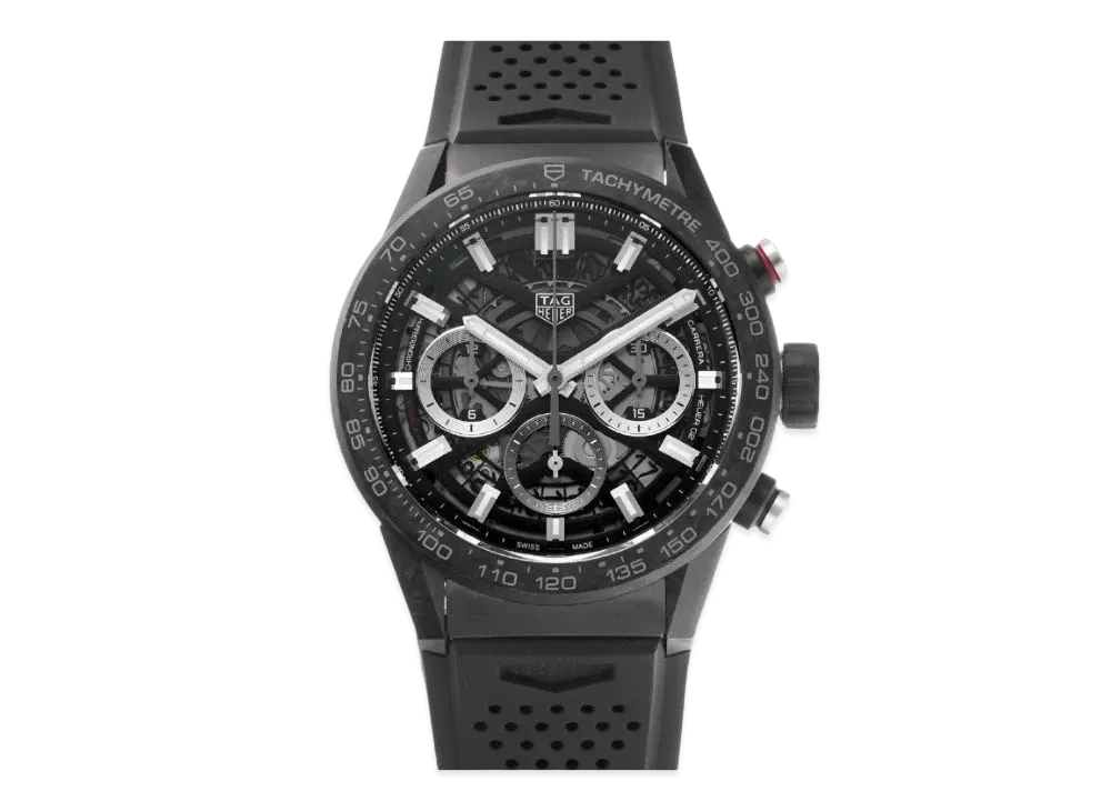 TAG Heuer Carrera Caliber Heuer 02 Chronograph "Black/Stainless Steel"