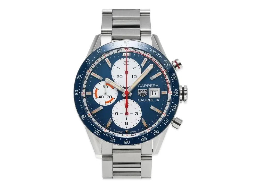 TAG Heuer Carrera Caliber 16 Chronograph "Blue/Stainless Steel/Silver"