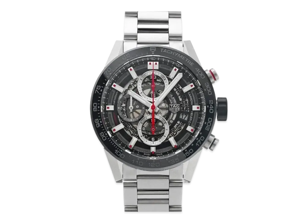 TAG Heuer Carrera Caliber Heuer 01 Chronograph "Black/Stainless Steel/Silver"