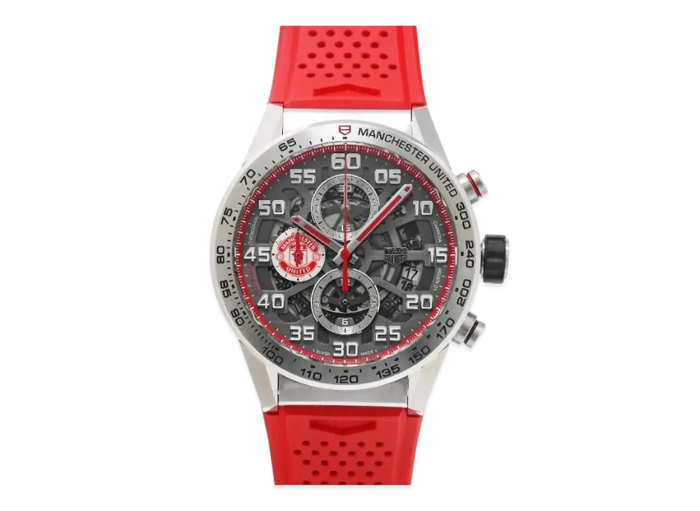 TAG Heuer Carrera Caliber Heuer 01 Manchester United Special Edition "Black/Stainless Steel/Red"