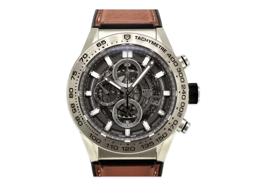 TAG Heuer Carrera Caliber Heuer 01 Chronograph Gray Phantom "Black/Stainless Steel"