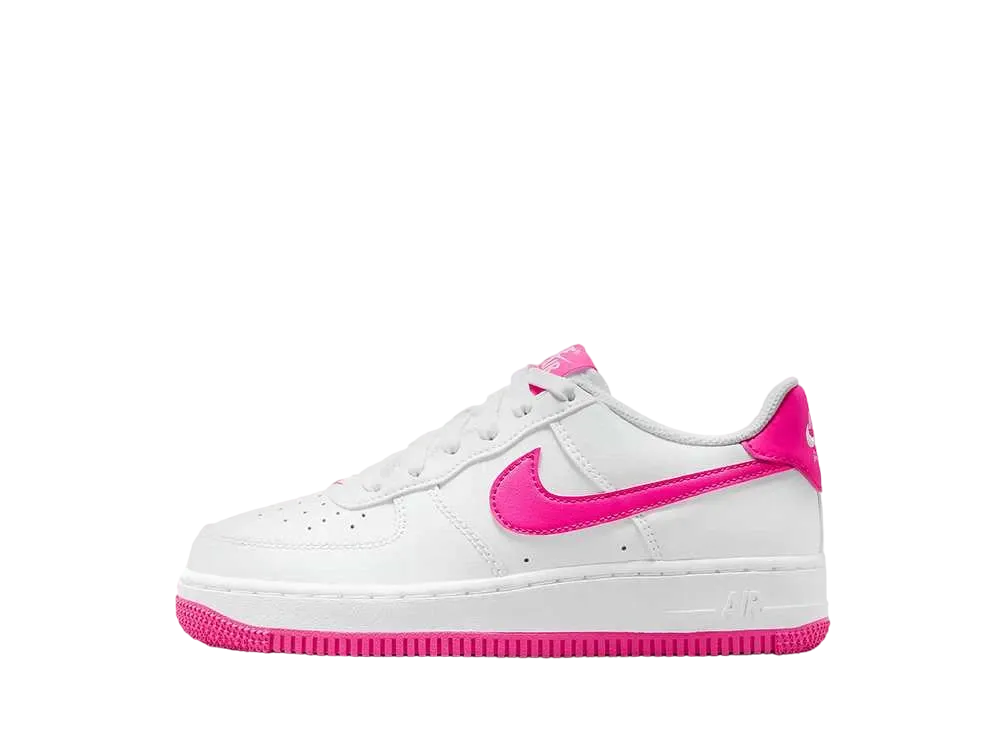 ナイキ GS エアフォース1 "ホワイト/レーザーフューシャ"