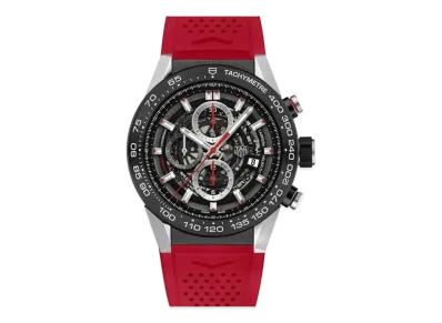 TAG Heuer Carrera Caliber Heuer 01 Chronograph "Black/Stainless Steel/Red"