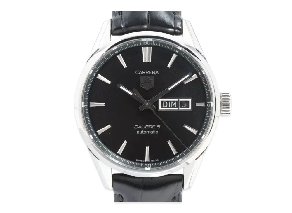 TAG Heuer Carrera Caliber 5 Day-Date "Black/Stainless Steel"