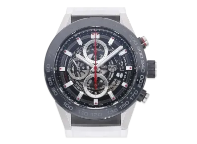 TAG Heuer Carrera Caliber Heuer 01 Chronograph "Black/Stainless Steel/White"