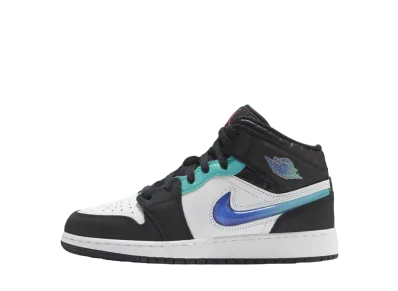 ナイキ GS エアジョーダン1 ミッド "ブラック/ホワイト/サイレンレッド"