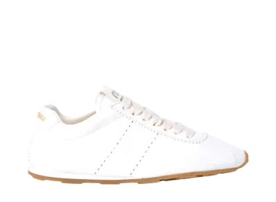 ミュウミュウ ウィメンズ ナッパレザー スニーカー "アイボリー"