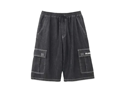 XLARGE EASY DENIM CARGO SHORTS "BLACK"