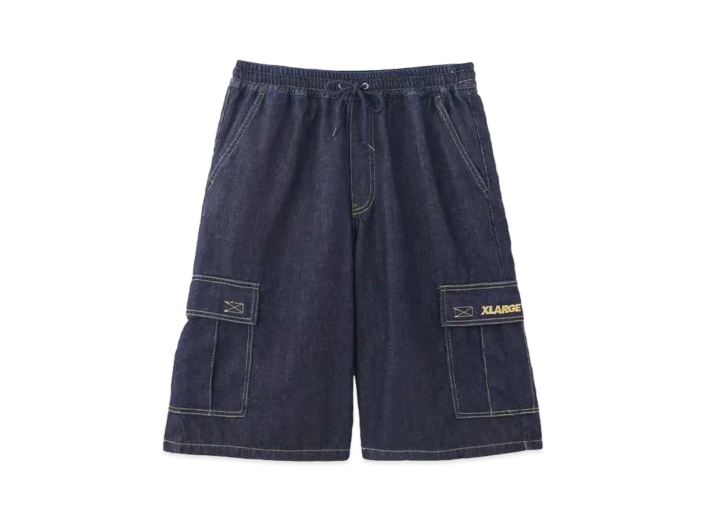 XLARGE EASY DENIM CARGO SHORTS "INDIGO"