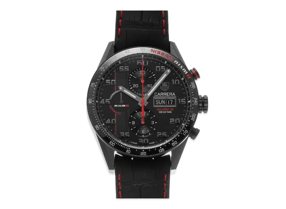 TAG Heuer Carrera Caliber 16 Chronograph Day-Date Nissan Nismo "Black/Titanium"