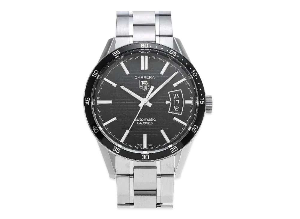 TAG Heuer Carrera Caliber 5 "Black/Stainless Steel/Silver"