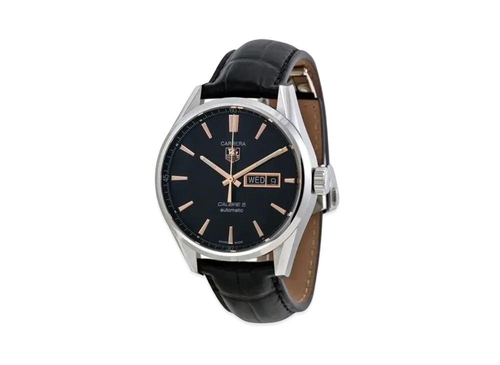 TAG Heuer Carrera Caliber 5 Day-Date "Black/Stainless Steel"