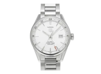 TAG Heuer Carrera Caliber 7 Twin Time "Silver/Stainless Steel"