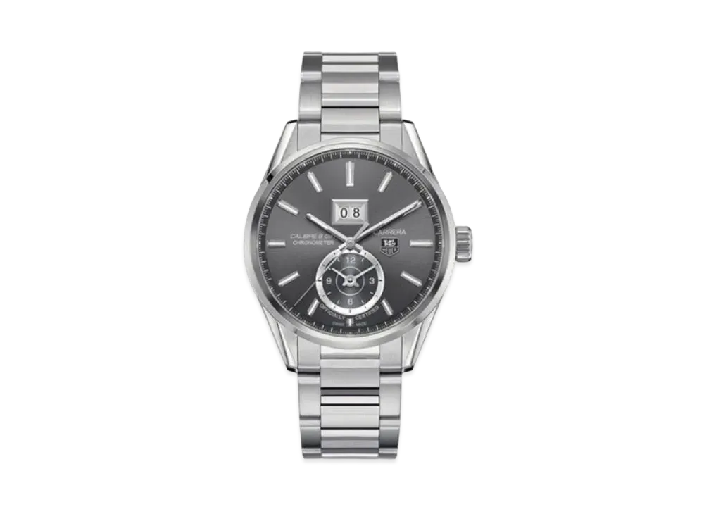 TAG Heuer Carrera Grand Date GMT Caliber 8 "Gray/Stainless Steel/Silver"