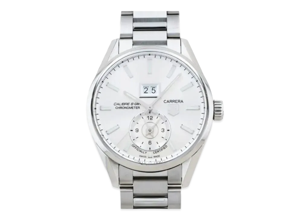 TAG Heuer Carrera Grand Date GMT Caliber 8 "Gray/Stainless Steel/Silver"