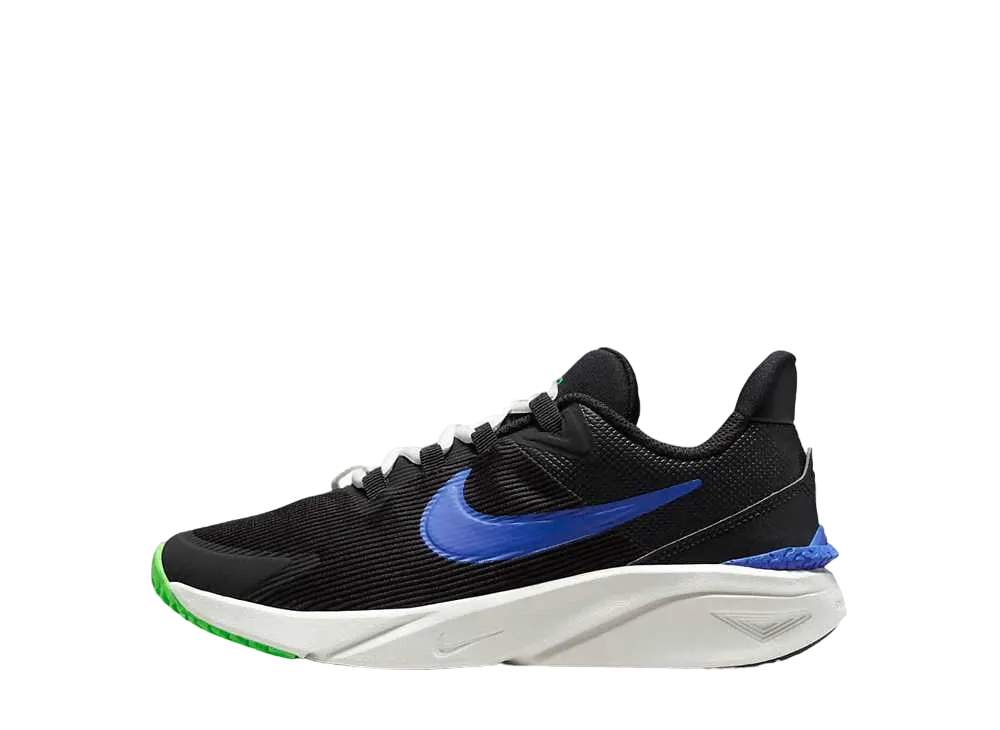 ナイキ GS スターランナー4 "ブラック/サミットホワイト/グリーンストライク/レーサーブルー"