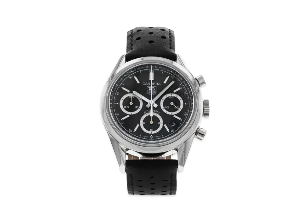 TAG Heuer Carrera Chronograph "Black/White/Stainless Steel/Black"