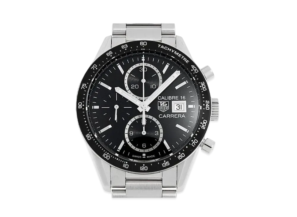 TAG Heuer Carrera Caliber 16 Chronograph "Black/Stainless Steel/Silver"