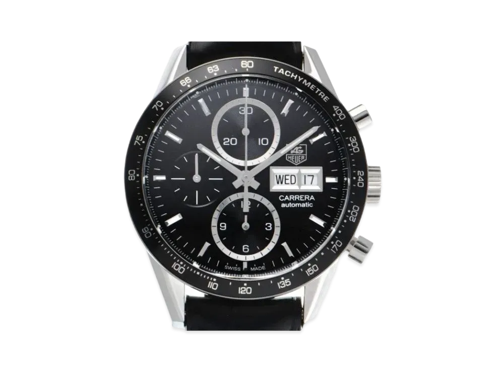 TAG Heuer Carrera Chronograph Caliber 16 Day-Date "Black/Stainless Steel"