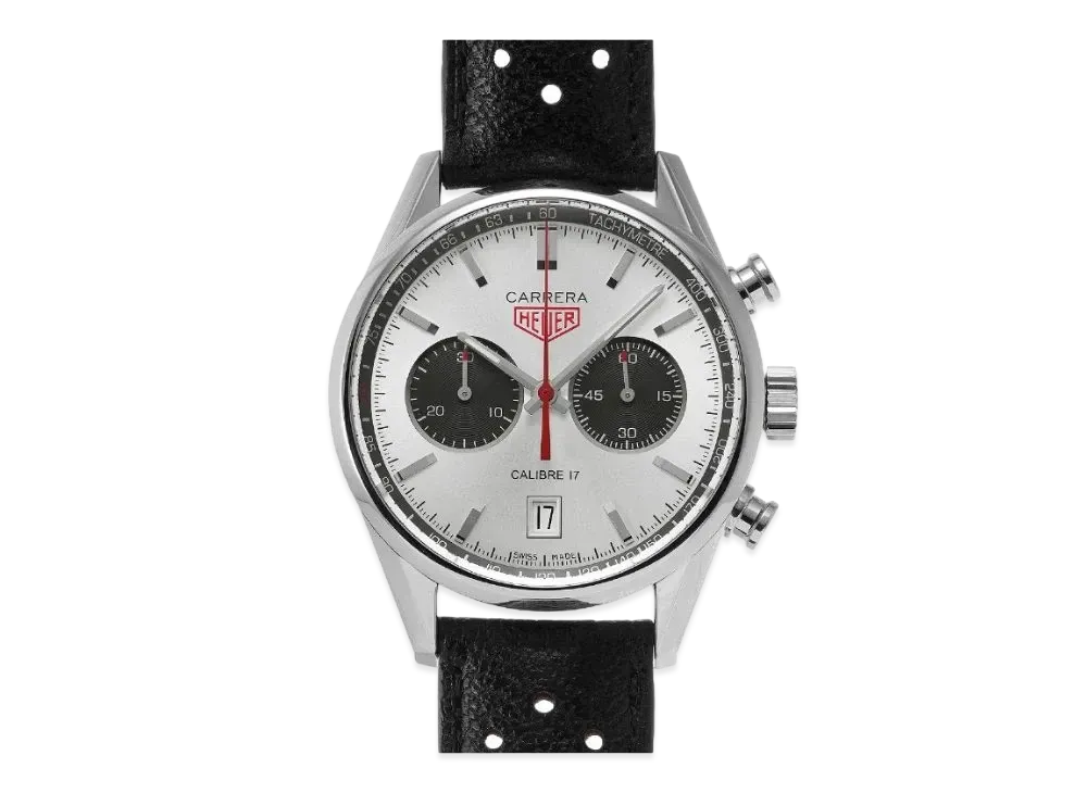 TAG Heuer Carrera Caliber 17 Chronograph Jack Heuer "Silver/Gray/Stainless Steel/Black/Red"