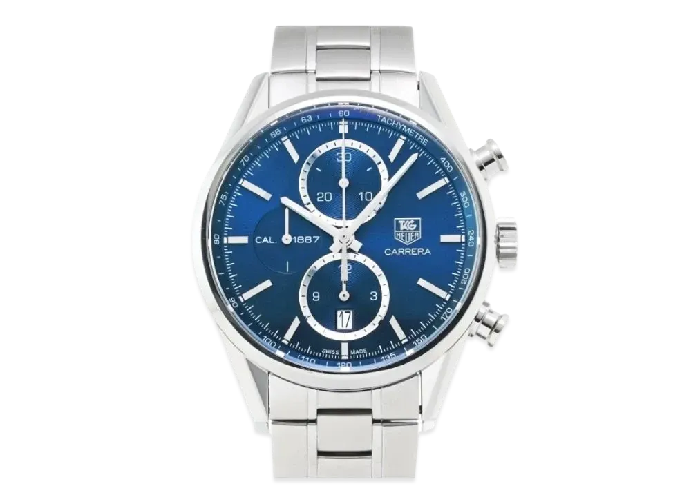 TAG Heuer Carrera Caliber 1887 Chronograph "Blue/Stainless Steel/Silver"