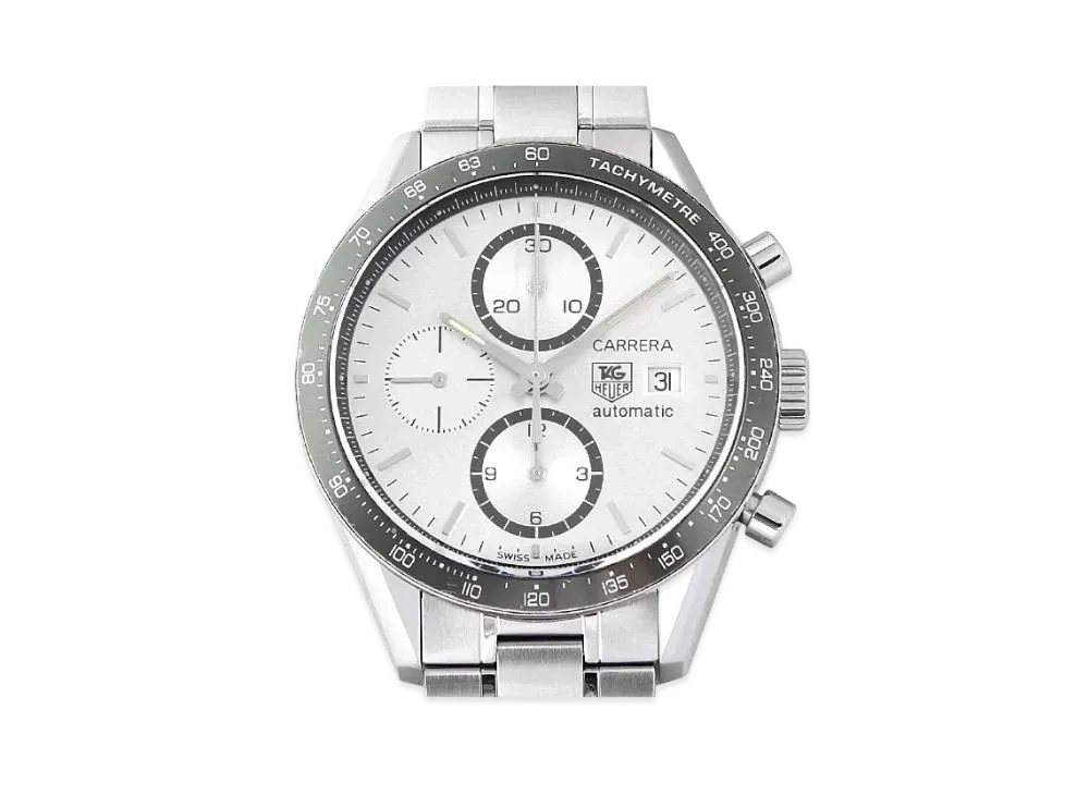 TAG Heuer Carrera Tachymeter Chronograph "Silver/Stainless Steel"