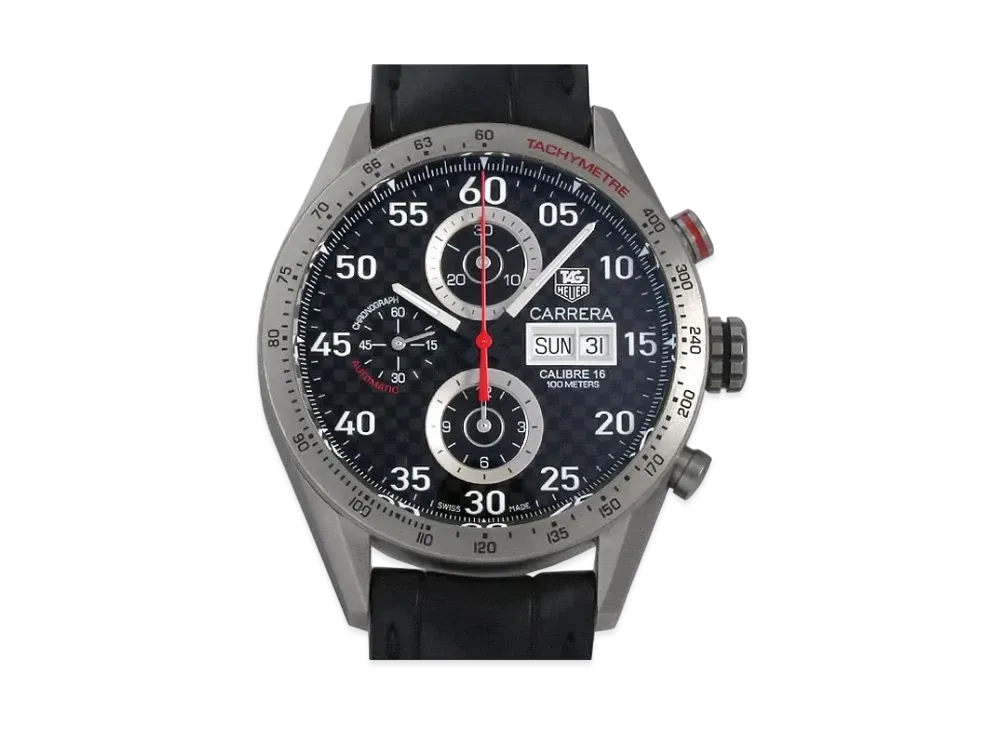 TAG Heuer Carrera Tachymeter Chronograph Day-Date "Black/Stainless Steel"