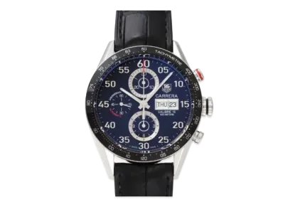TAG Heuer Carrera Tachymeter Chronograph Day-Date "Black/Stainless Steel"