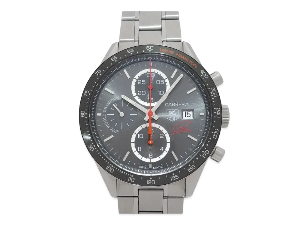 TAG Heuer Carrera Tachymeter Chronograph Lewis Hamilton Limited Model "Gray/Stainless Steel/Silver"