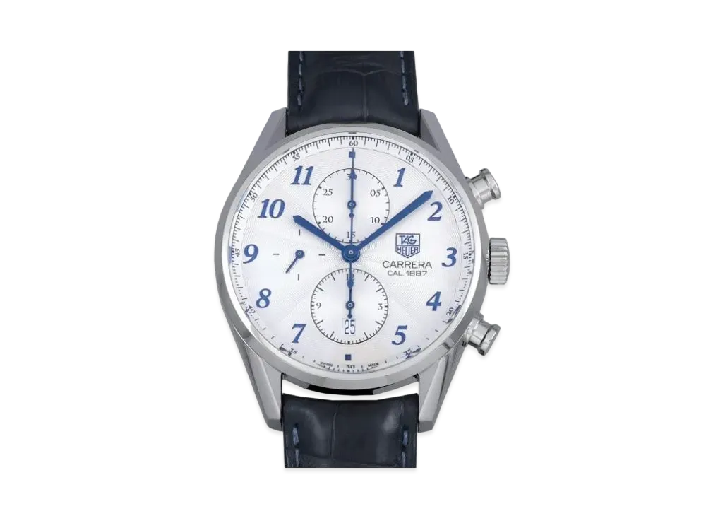 TAG Heuer Carrera Caliber 1887 Chronograph "Silver/Stainless Steel/Black"
