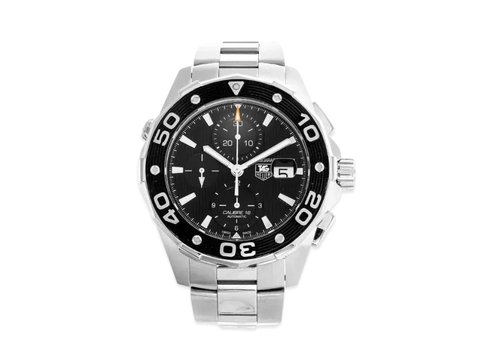 TAG Heuer Aquaracer 500 Caliber 16 Chronograph "Black/Stainless Steel/Silver"